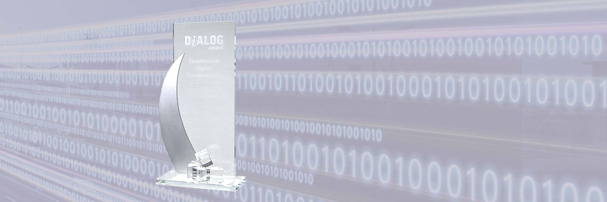 DiALOG-Award vor abstraktem Hintergrund DiALOG-Award vor abstraktem Hintergrund